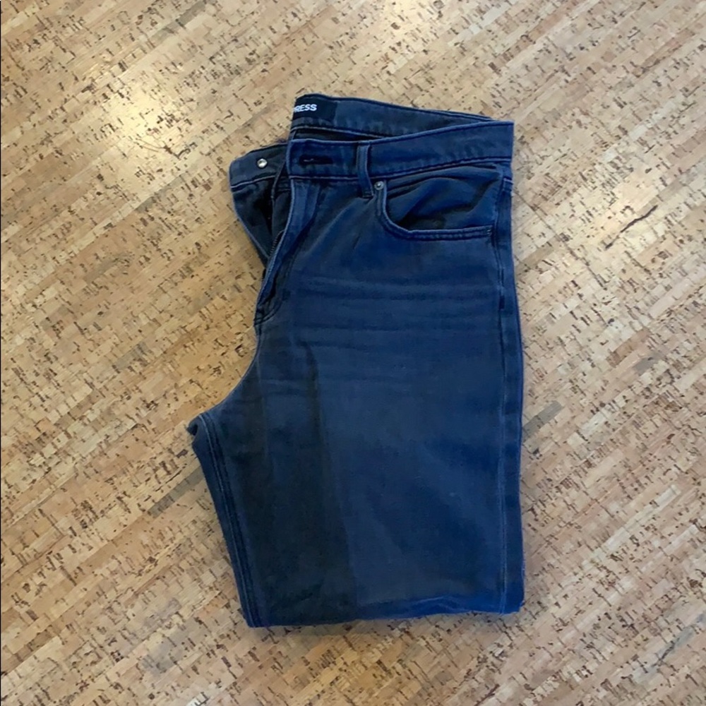 Express High Rise Vintage Skinny Logo Printed Jean